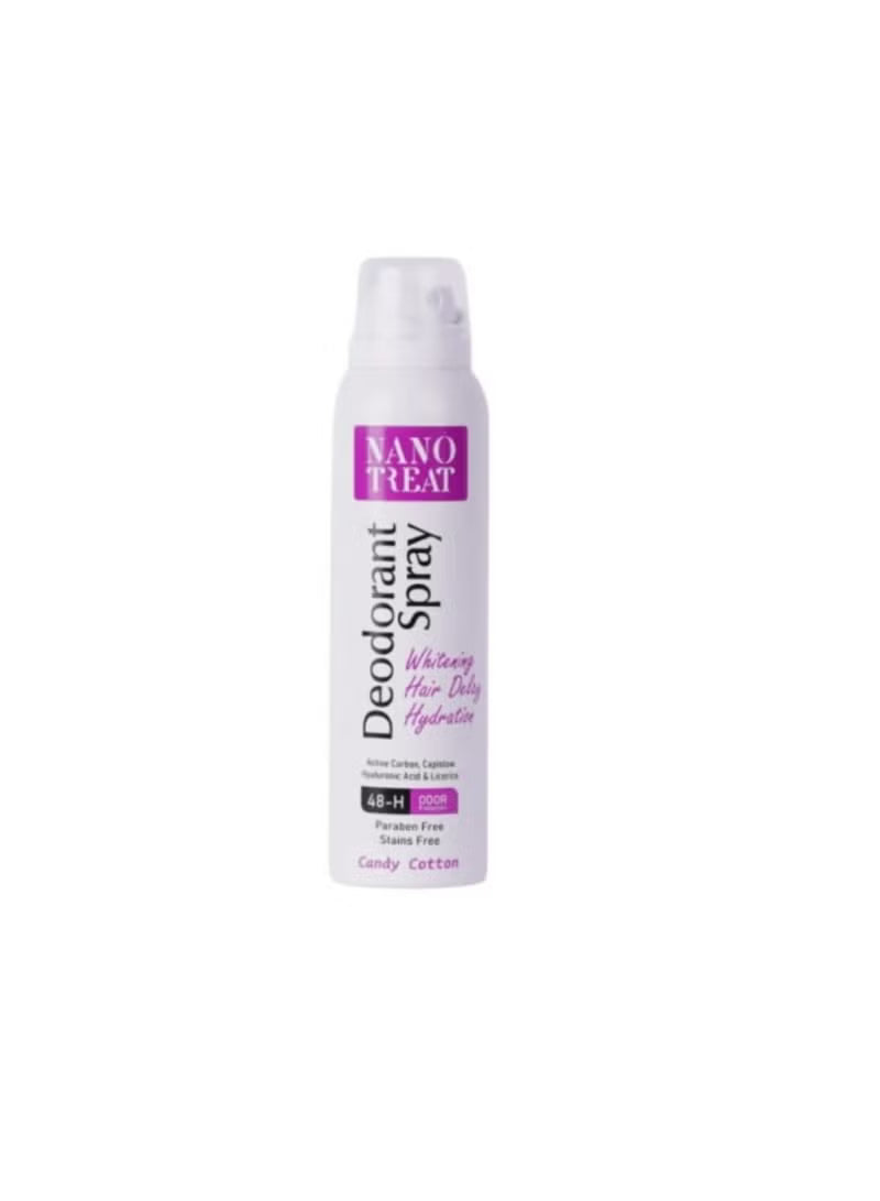 نانو تريت سبراي مزيل عرق 150مل كاندي كوتون - Nano treat deodorant spray candy cotton 150ml