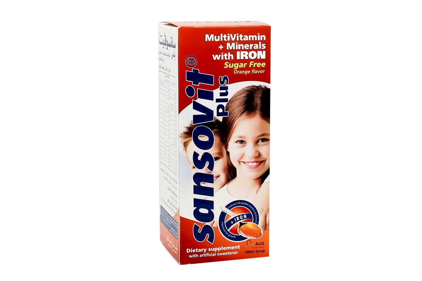 Sansovit Plus Orange Flav. Suger Free Syrup 100 Ml