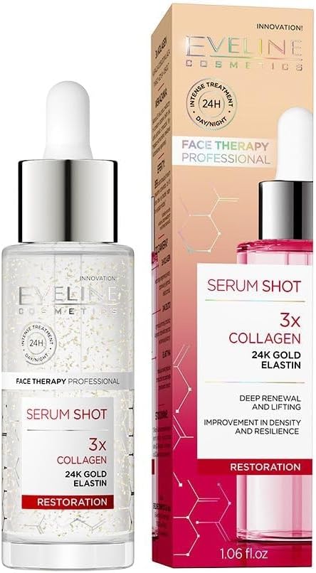 ايفي لاين سيرم شوت 30مل اكس ثري كولاجين - Eveline Eveline Serum Shot Restorative serum, 3 x collagen 30ml