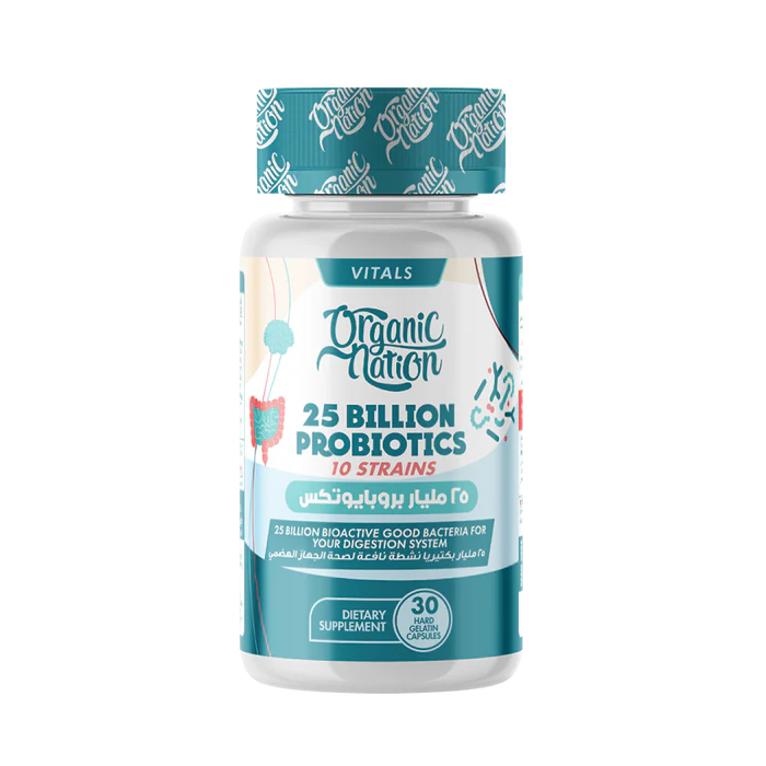 اورجانيك نيشن 25 بليون بروبايوتكس30 كبسولة - Organic Nation 25 Billion Probiotics-30Serv.-30 Capsules