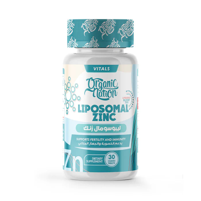 اورجانيك نيشن ليبوسومال زنك جليكونيت 30 كبسوله - Organic Nation Liposomal Zinc Gluconate-30Serv.-30Tablets
