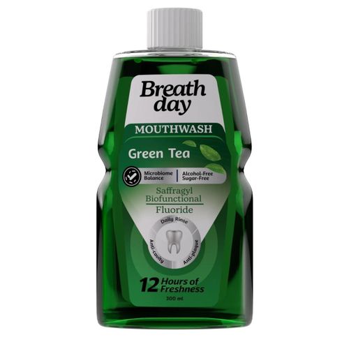 بريث داي مضمضة 300 مل شاي اخضر - Breath Day Mouthwash (300ml) - Green Tea