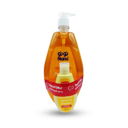 نونو شامبو 750مل + بلسم 100مل عرض - Nunu Shampoo 750ml + Conditioner 100ml Promo Pack)