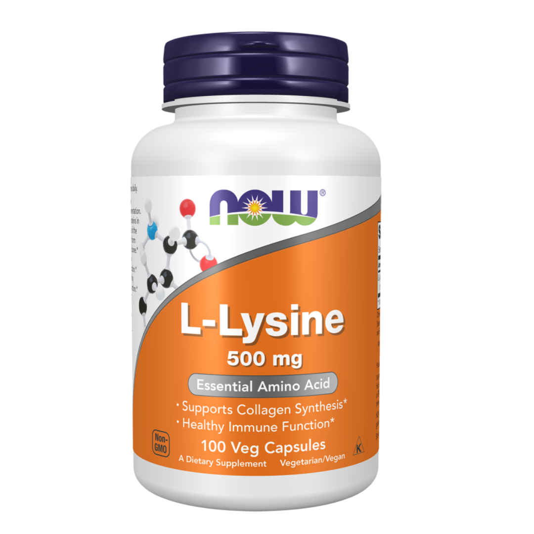 Now L-Lysine 500mg 100 Veg Capsules