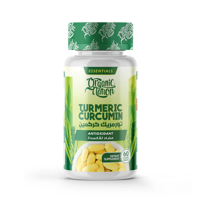 اورجانيك نيشن تورمريك كركمين 60قرص - Organic Nation Turmeric Curcumin+ 1200-30Serv.-60Tablets