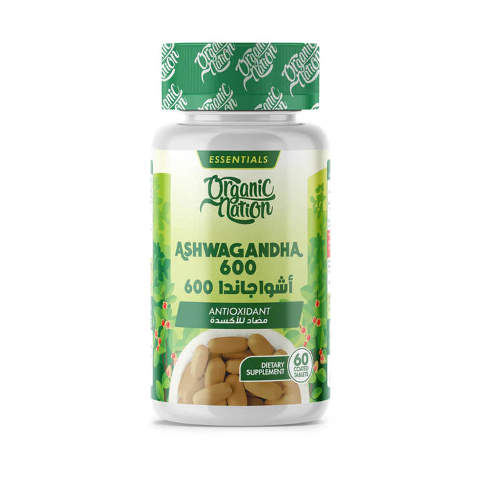 اورجانيك نيشن اشواجاندا 600مجم 60 قرص - Organic Nation Ashwagandha 600-30Serv.-60Tablets
