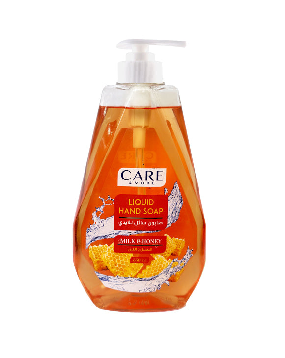 Care & More Liquid Hand Soap – Honey & Milk – 350ml