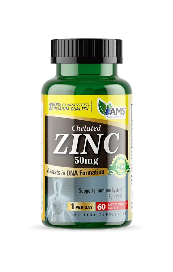 AMS Zinc 50mg (60 Capsules)