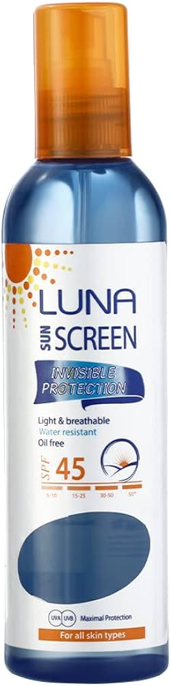 لونا صن سكرين انفسبل 200مل حمايه 45 سبراي - Luna Invisible Sunscreen Spray 200 ml - SPF 45