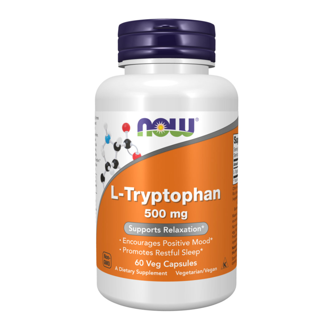 Now L-Tryptophan 500mg 60 Veg Capsules
