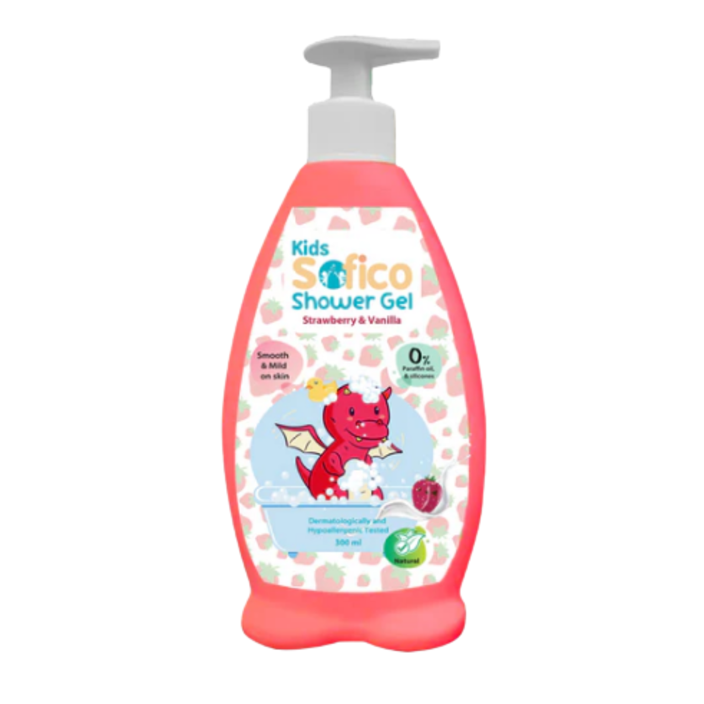 سوفيكو كيدز شاور جيل 300مل فراولة - Sofico Kids Shower Gel Strawberry & Vanilla 300 ml