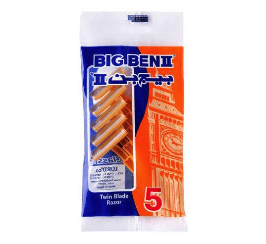 بيج بين ماكينة حلاقة كيس 5قطع - Big Ben Disposable Razors, 5 Pcs Pack