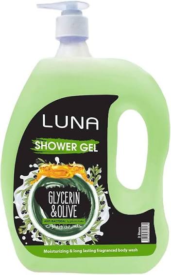 لونا شاور جيل 2 لتر جلسرين وزيتون - Luna Shower Gel 2 Liters - Glycerin & Olive
