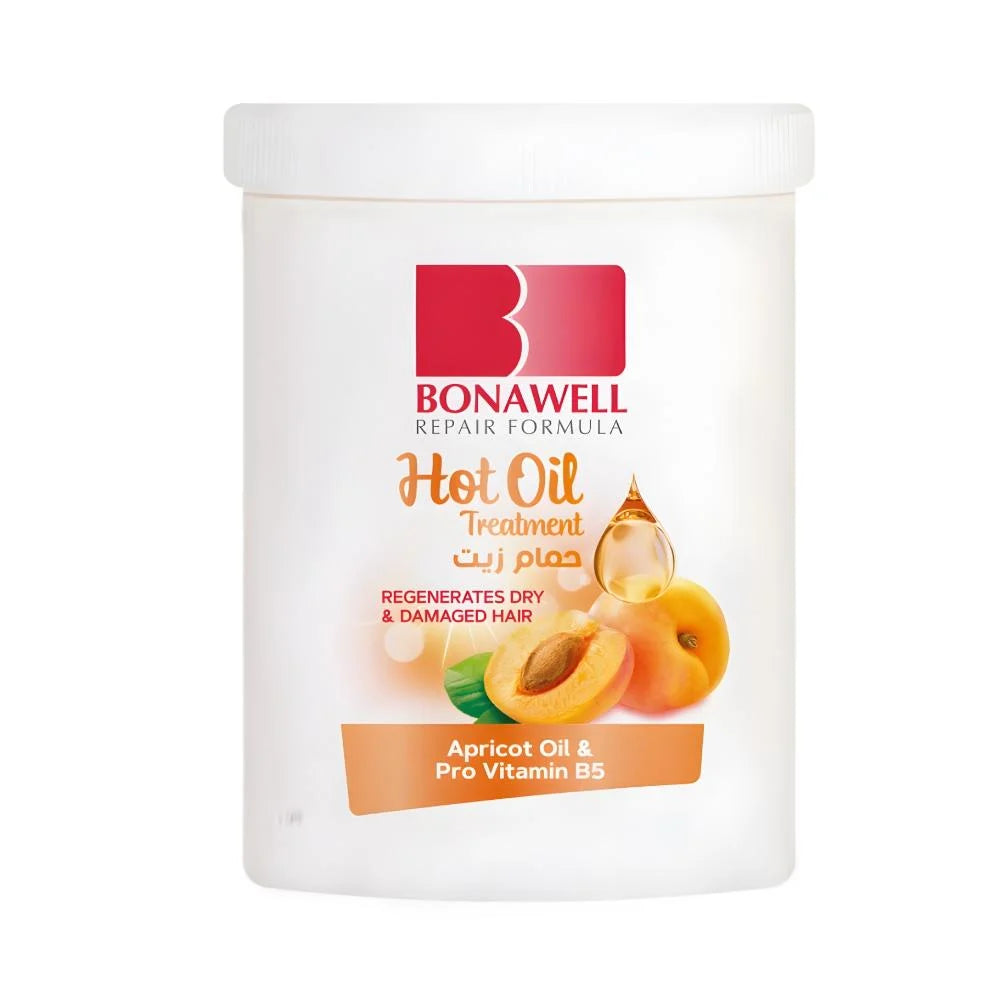 بوناويل حمام كريم برطمان 225مل مشمش - Bonawell Hair Mask Jar with Apricot Extract (225ml)