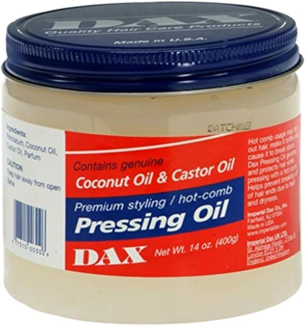 داكس كريم بريسينج 397جم جوزهند - DAX Coconut Oil Pressing Pomade & Hair Wax 397g
