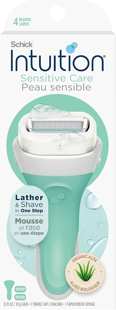 شيك انتويشن ماكينه حلاقه سينسيتف كير 4 شفرات - Schick Intuition Sensitive Care 4-Blade Women's Razor