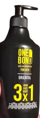 ون بوند شاور جيل 500مل 3×1 اورينتال عود - One Bond 3-in-1 Shower Gel (500ml) - Oriental Oud