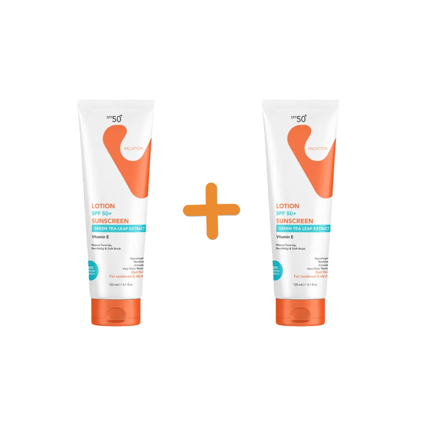 Vacation Sunscreen Lotion SPF50+ 120ml (1+1) Offer