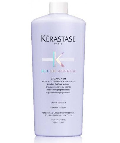 كريستاس بلوند ابسلو شامبو 1000مل للشعر المصبوغ - Kérastase Blond Absolu Bain Ultra-Violet Purple Shampoo 1000ml (Salon Size)