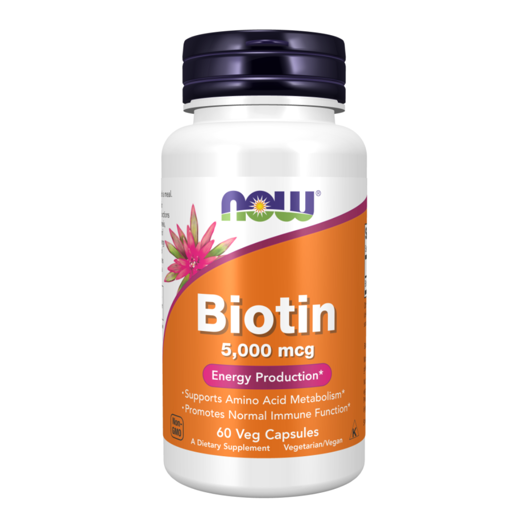 Now Biotin 5,000mcg 60 Veg Capsules