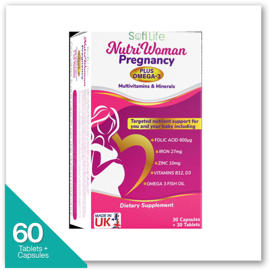 سوفي لايف نيوترى ومان بريجناسى بلس اوميجا 60قرص - NUTRI Woman Pregnancy plus Omega 3 - Multivitamins & Minerals