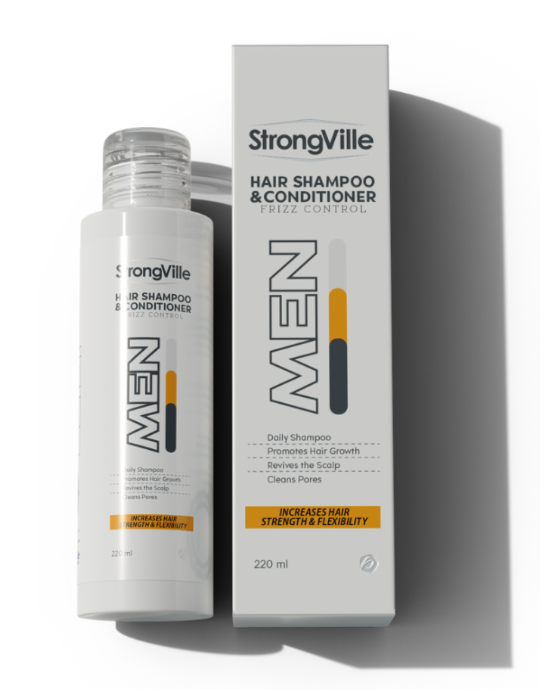 Strongville Men Shampoo & Conditioner 220 ml - سترونج فيل شامبو وبلسم للرجال 220مل