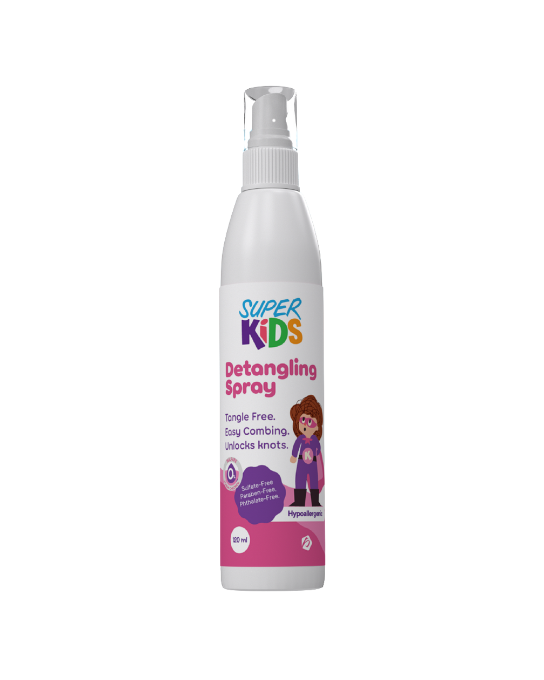 Superkids Detangling Hair Spray 120 ml - سوبر كيدز ديتانجلينج هير سبراي 120 مل