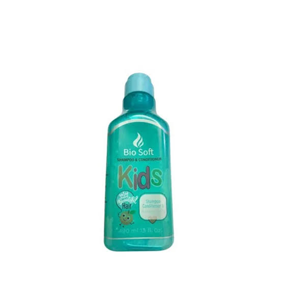 بيو سوفت شامبو وبلسم اطفال تركواز 490 مل - Bio Soft Kids Shampoo & Conditioner 490 ml - Turquoise