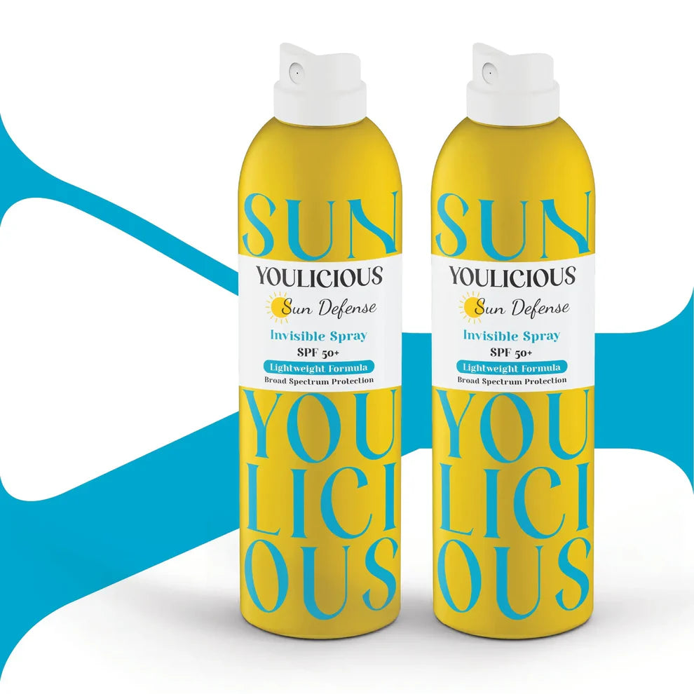 يوليشيس صن ديفينس سبراي 200مل حمايه 50 عرض 2ق - Youlicious Sun Defense Invisible SPF 50+ Spray 200ml (1+1) Promo Pack