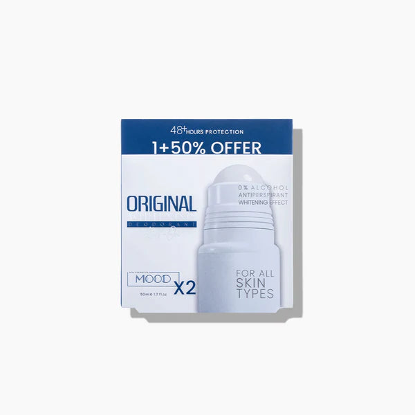 موود رول اون 50مل اوريجينال 2ق عرض - Mood Original Whitening Roll‑On Deodorant OFFER 1+50% 50ML