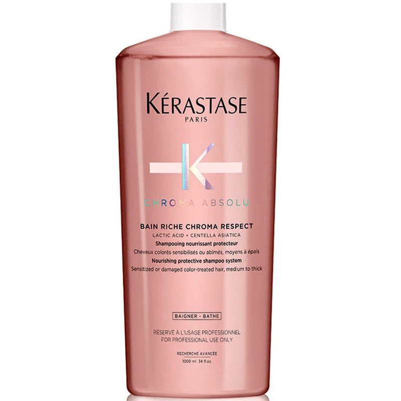 كريستاس كروما شامبو 1000مل مغذي - Kérastase Chroma Absolu Bain Chroma Respect Hydrating Protective Shampoo 1000ml