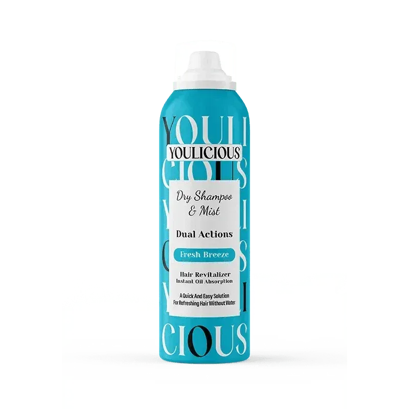يوليشيس دراي شامبو وميست 200مل فريش بريز - YOULICIOUS DRY SHAMPOO & MIST FRESH BREEZE 200 ML
