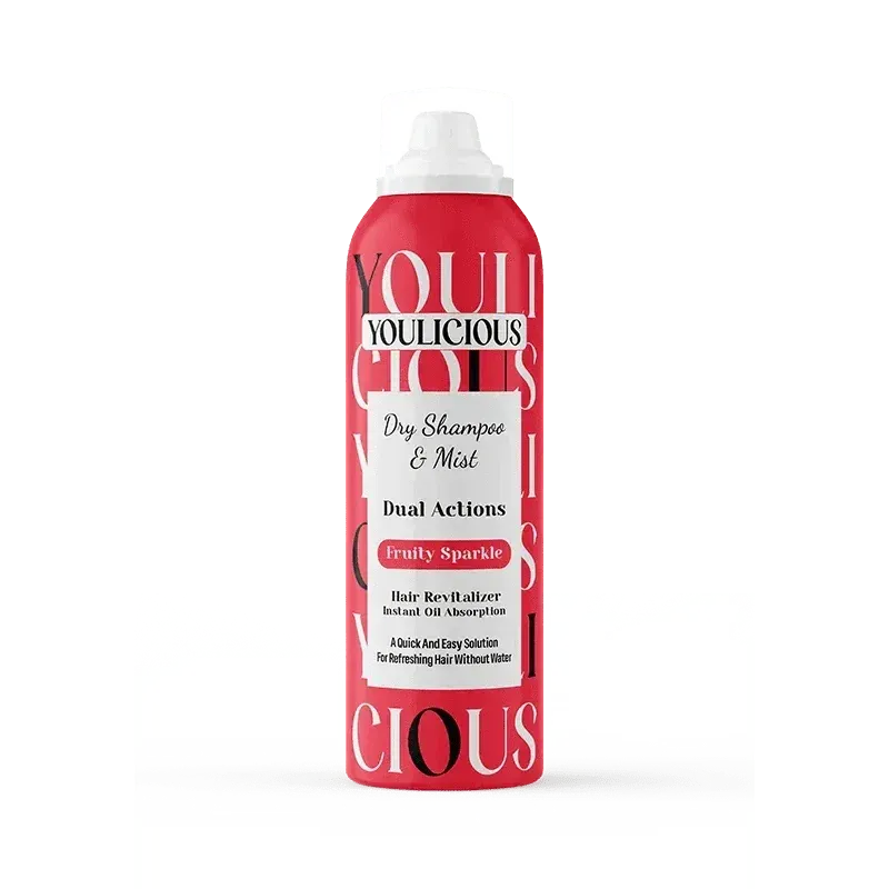 يوليشيس دراي شامبو وميست 200مل فروتي سباركل - YOULICIOUS DRY SHAMPOO & MIST FRUITY SPARKLE 200 ML