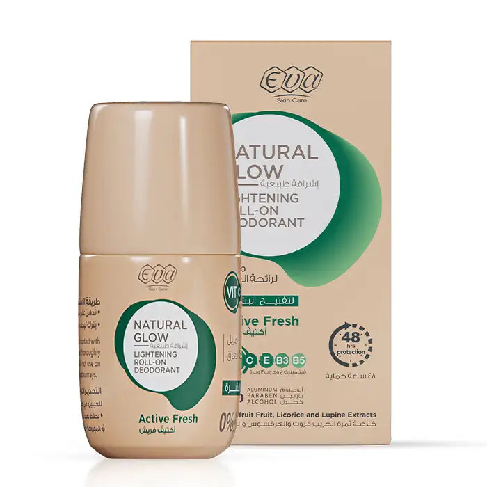 Eva Skin Care Natural Glow Lightening Roll On Deodorant " Active Fresh " 60 Gm