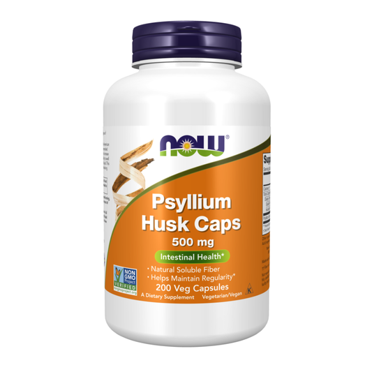 Now Psyllium Husk 500mg 200 Veg Capsules