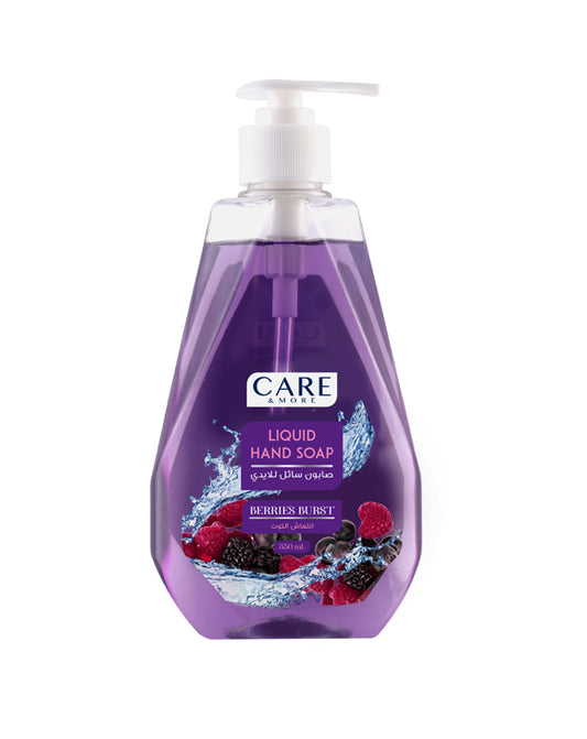 Care & More Liquid Hand Soap Berries Burst 520ml - كير آند مور صابون سائل لليدين بيريز بيرست 520 مل