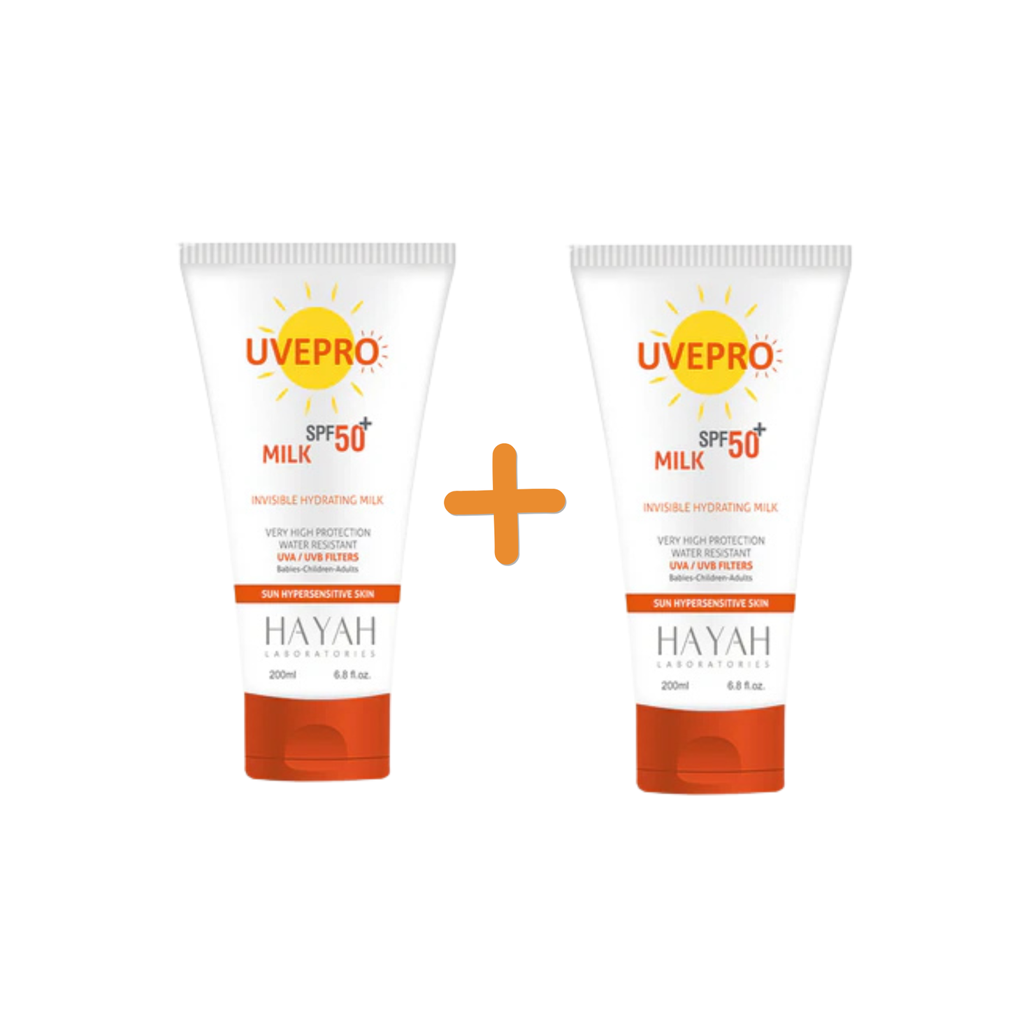 HAYAH UVEPRO Milk SPF 50+  200ml (1+1) Offer