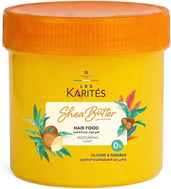 كاريتيه هير فود 150 مل مرطب بزبدة الشيا - Les Karites Moisturizing Hair Food (150ml) – 0% Silicone, 0% Paraben – Enriched with Shea Butter & Vitamin E – Deep Nourishment for Dry Hair