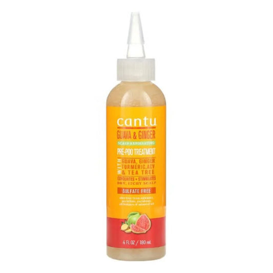 كانتو سكالب 180مل بالجوافة - Cantu Hair Treatment Pre Shampoo Deep Moisturizing With Guava And Ginger 180ml