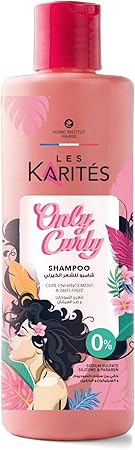 كاريتيه شامبو 400مل شعر كيرلي تعزيز التموج -Les Karités Only Curly Shampoo (400ml) - Sulfate Free & Silicone Free for Curly & Coily Hair - Linseed Extract & Shea Butter & Chia Seed - Defines Curls & Controls Frizz