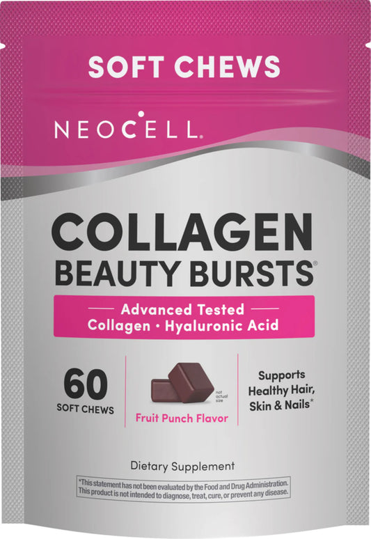 Neocell Collagen Beauty Bursts Fruit Punch Flavor, 60 Tasty Soft Chews