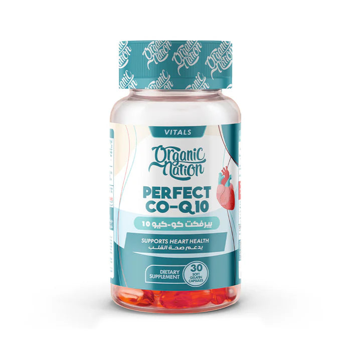 اورجانيك نيشن بيرفكت كو كيو 10 - 30 قرص - Organic Nation Perfect Co-Q10-30Serv.-30Soft Gelatin Capsules
