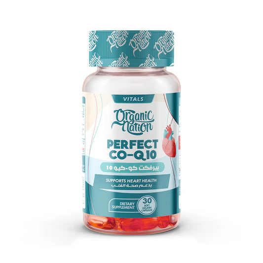 اورجانيك نيشن بيرفكت كو كيو 10 - 30 قرص - Organic Nation Perfect Co-Q10-30Serv.-30Soft Gelatin Capsules