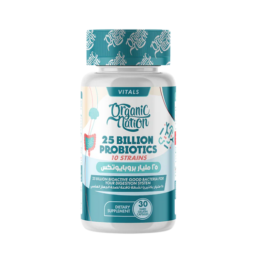 اورجانيك نيشن 25 بليون بروبايوتكس30 كبسولة - Organic Nation 25 Billion Probiotics-30Serv.-30 Capsules