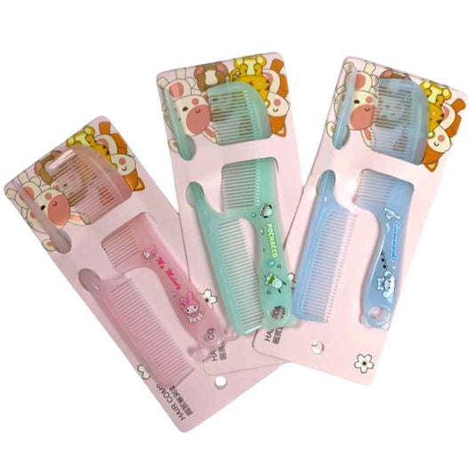 طقم مشط اطفال 2 قطعه  - Baby Comb and Brush 2-Piece Set