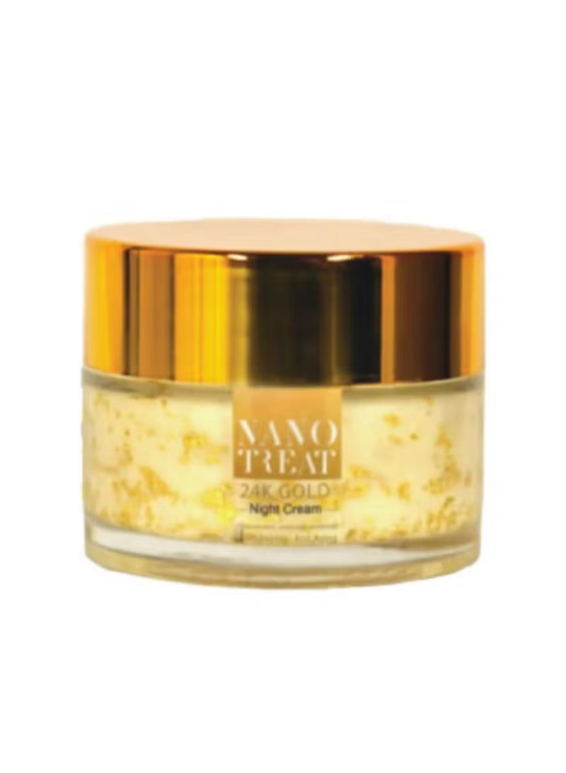 نانو تريت جولد كريم ليل 50مل - Nano Treat Nano Treat 24K Gold Night Cream - 50g