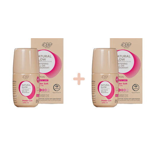 Eva Skin Care Natural Glow Lightening Roll On Deodorant " Powder Soft " (1+1)