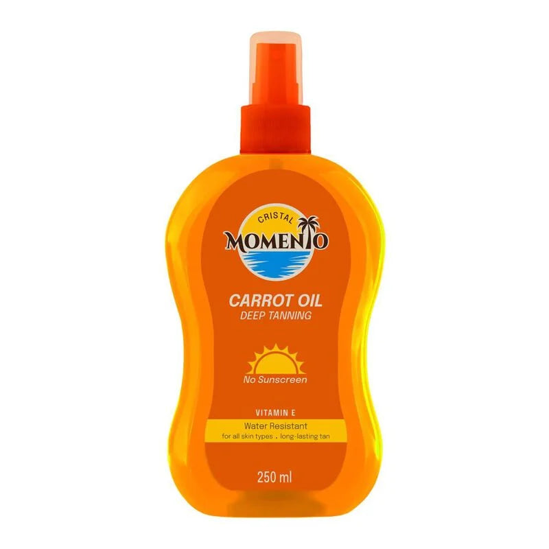مومينتو كاروت اويل ديب تانينج 250مل - MOMENTO SPF DEEP TANNING OIL CARROT OIL WITH VITAMIN E (250m)
