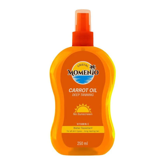 مومينتو كاروت اويل ديب تانينج 250مل - MOMENTO SPF DEEP TANNING OIL CARROT OIL WITH VITAMIN E (250m)