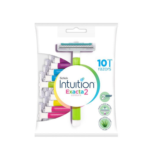 شيك انتويشن ماكينة حلاقه حريمي10ماكينة كيس  - Schick Women's Disposable Razors - 10-Piece Bag